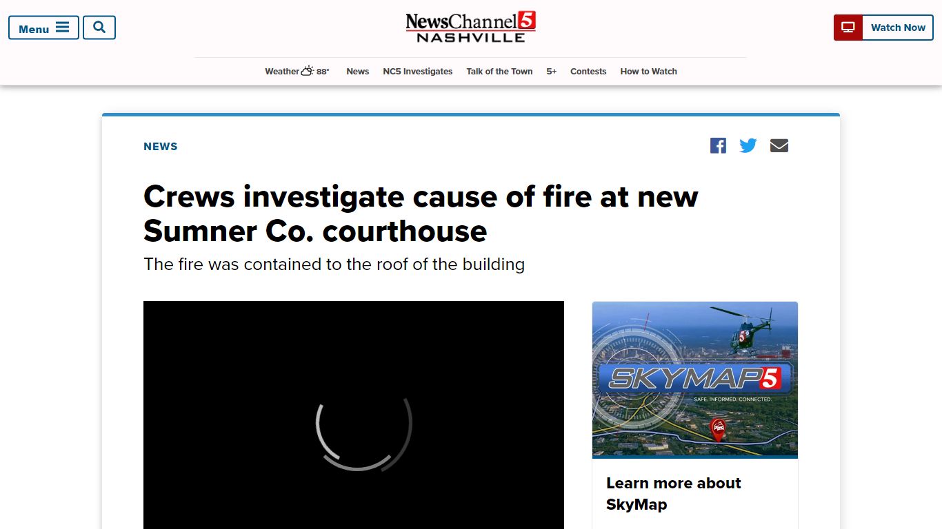 Crews investigate cause of fire at new Sumner Co. courthouse